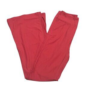 Halara High Waisted Ribbed Patitoff Flare Leg Yoga Pants Sz Small Womens Magenta